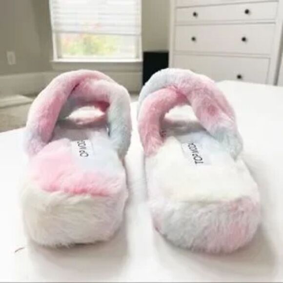 Top Moda Multi Color Criss-cross Slippers Size 9 - Picture 4 of 5